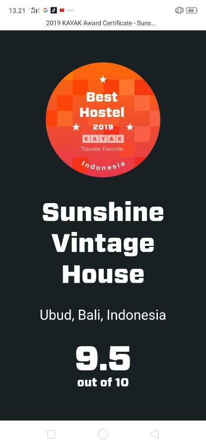 Auberge de jeunesse Sunshine Vintage House à Ubud Extérieur photo